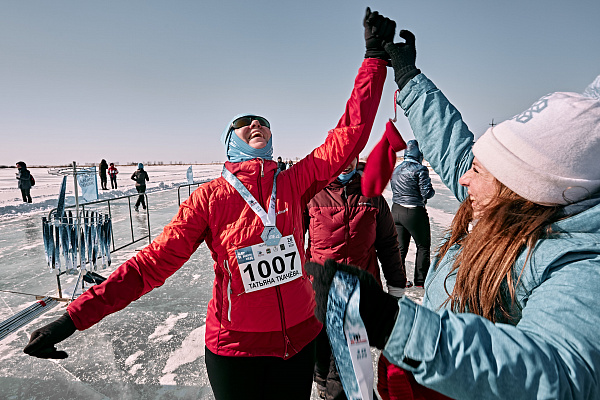Ледовый полумарафон прошел в амурской Ивановке в последний день зимы